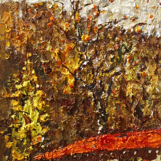 붉은지붕위의 감나무 10호 Oil On Canvas 2009s